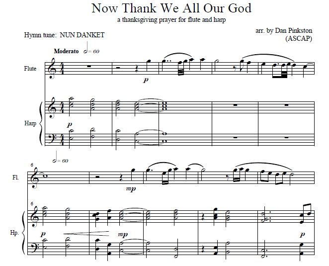Now Thank We All Our God hp/fl - Image 3