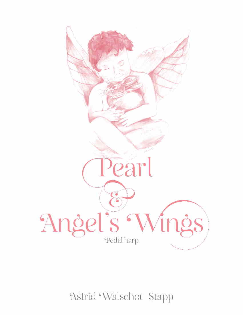 Pearl Angels Wings Pedal Harp Cover
