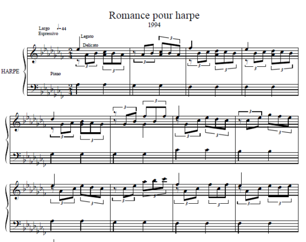 Romance pour Harp Sample at afghanpressmusic.com