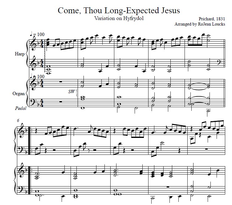 Come, Thou Long Expected Jesus Sample 1 at Afghan Press Music