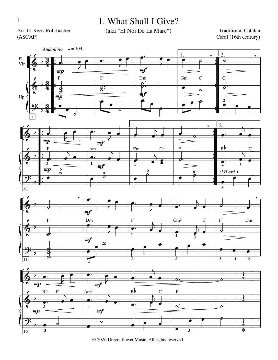 Ten Carols for Two Bk 5 - Image 2